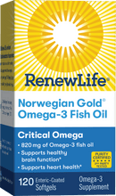 Renew Life Norwegian Gold Critical Omega -- 120 Softgels