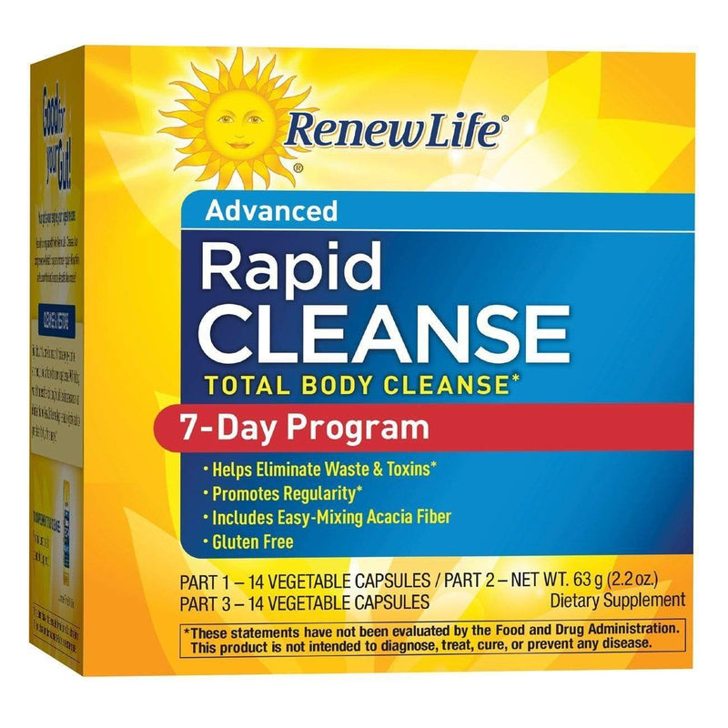 Renew Life Total Body Rapid Cleanse 7-Day Program -- 3 Part Kit