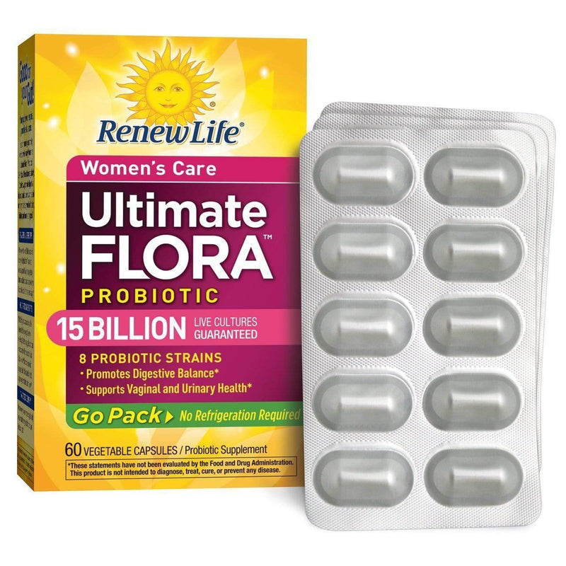 Renew Life Ultimate Flora Womens Care Probiotic Go Pack 15 Billion -- 60 Vegetarian Capsules