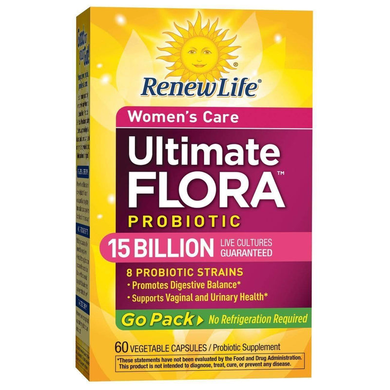 Renew Life Ultimate Flora Womens Care Probiotic Go Pack 15 Billion -- 60 Vegetarian Capsules