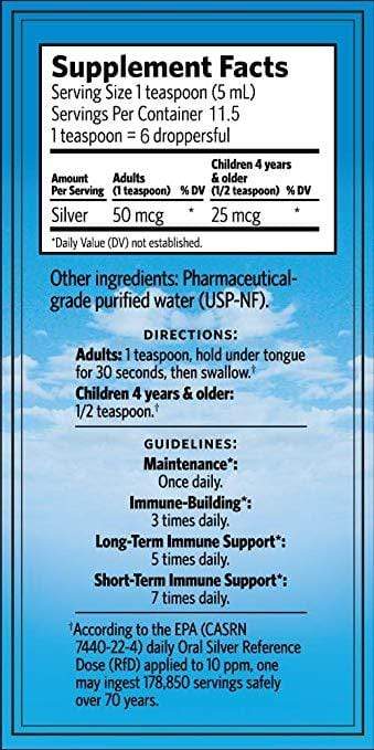 Sovereign Silver Bio-Active Silver Hydrosol Dropper-Top 10 ppm -- 2 fl oz