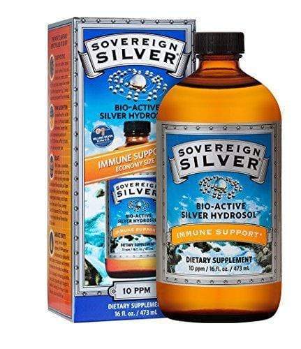 Sovereign Silver Bio-Active Silver Hydrosol Economy Size 10 ppm -- 16 fl oz