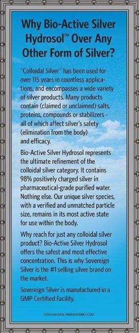 Sovereign Silver Bio-Active Silver Hydrosol Economy Size 10 ppm -- 16 fl oz