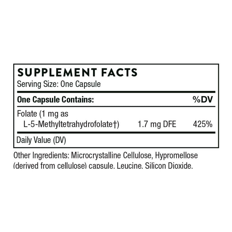 Thorne 5-MTHF 1 mg -- 60 Capsules