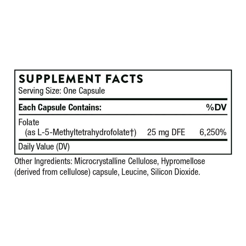 Thorne 5-MTHF 15 mg -- 30 Capsules