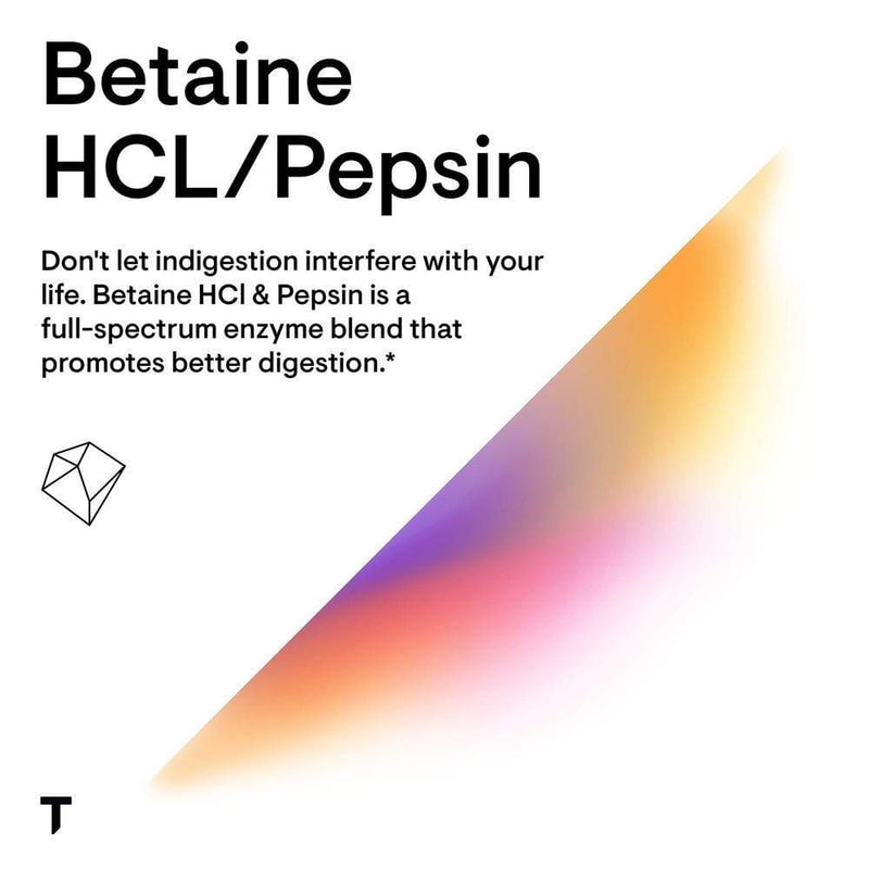 Thorne Betaine HCL/Pepsin -- 450 Capsules