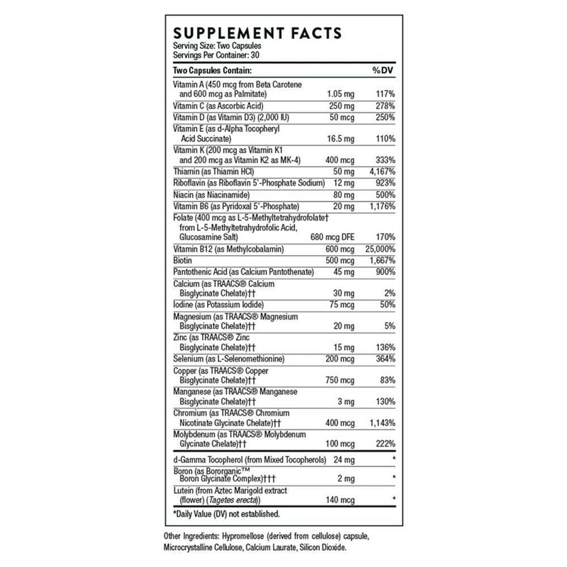 Thorne Research Basic Nutrients 2-Day -- 60 Capsules