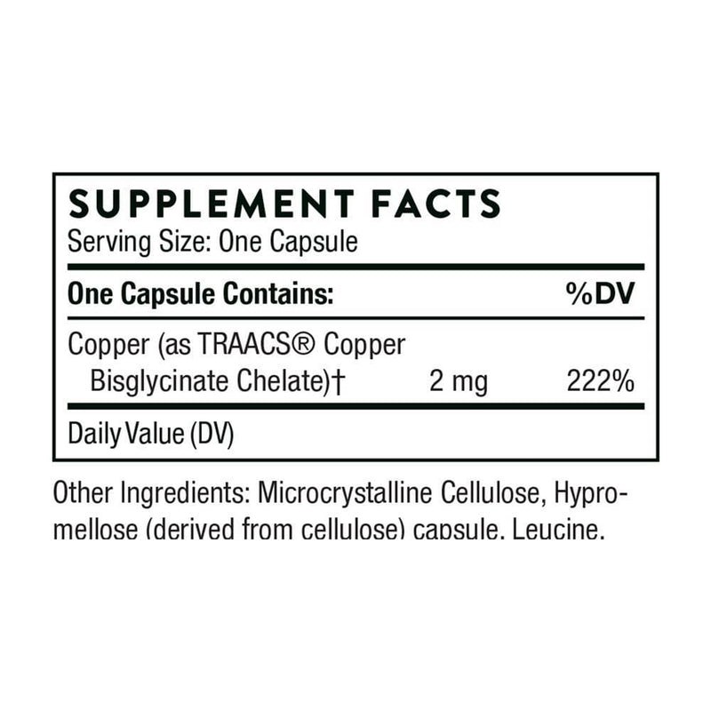 Thorne Research Copper Bisglycinate -- 180 Capsules