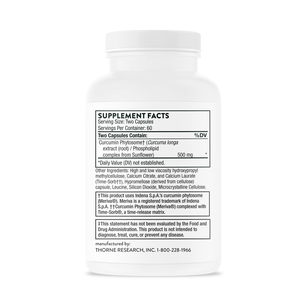 Thorne Research - Meriva SF (Soy Free) - Sustained-Released Curcumin ...