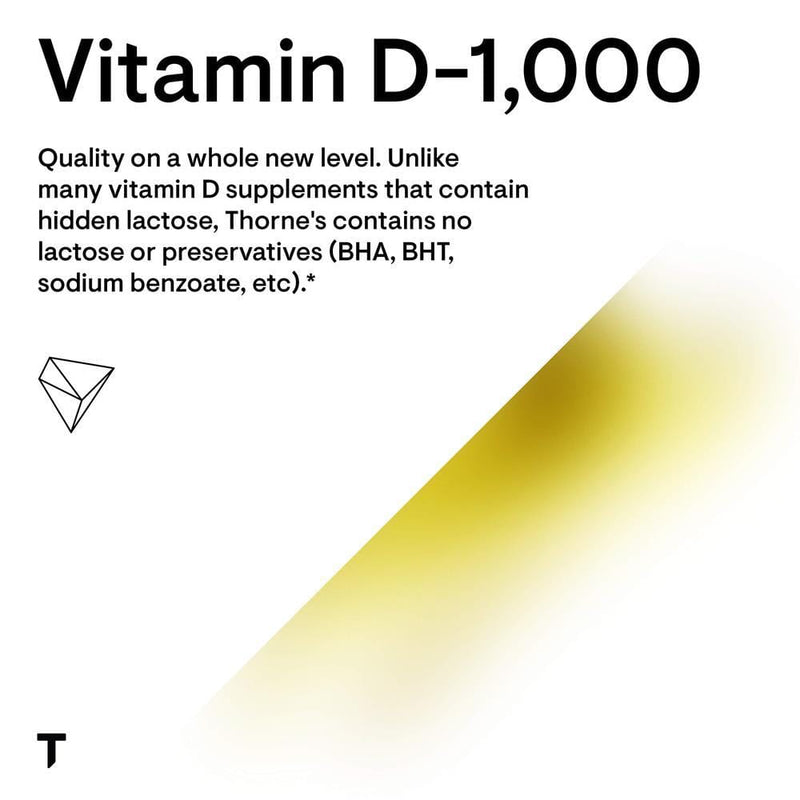 Thorne Research Vitamin D-1,000 -- 90 Capsules