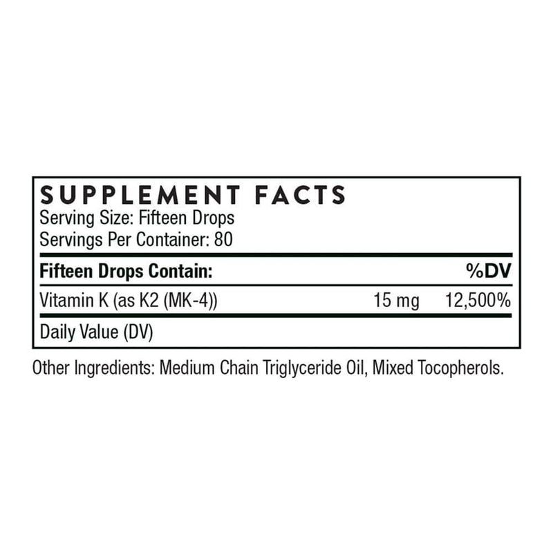 Thorne Research Vitamin K2 -- 1 Fl oz.