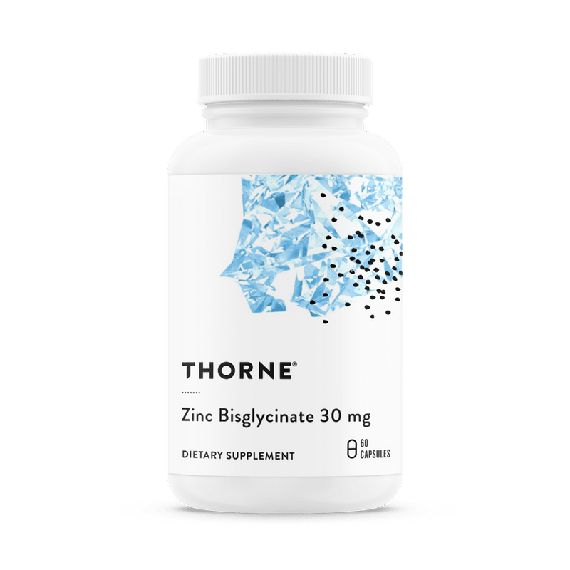 Thorne Research Zinc Bisglycinate 30 mg -- 60 Capsules