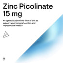 Thorne Research Zinc Picolinate 15 mg -- 60 Capsules
