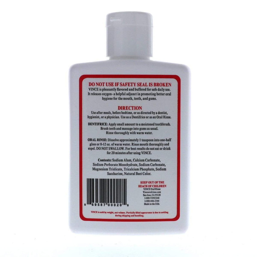 Vince Powder Vince Oral Rinse and Dentrifice - Promotes Healthy Teeth and Gums