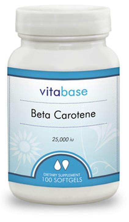 Vitabase Beta Carotene (25,000 IU) -- 100 Softgel Capsules