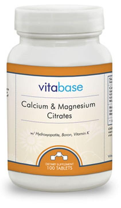 Vitabase Calcium & Magnesium Citrates -- 100 Tablets