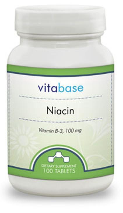 Vitabase Niacin (Vitamin B3) (100 mg) -- 100 Tablets