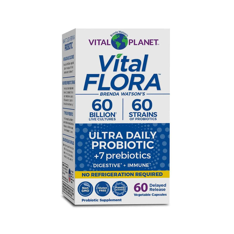 Vital Planet Vital Flora 60B, 60 Strain, Ultra Daily -- 60 Delayed Release Vegegetarian Capsules