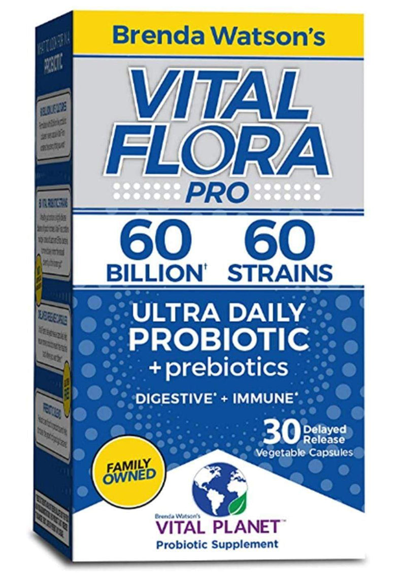 Vital Planet Vital Flora Pro 60 Billion 60 Strains -- 30 Vegetable Capsules