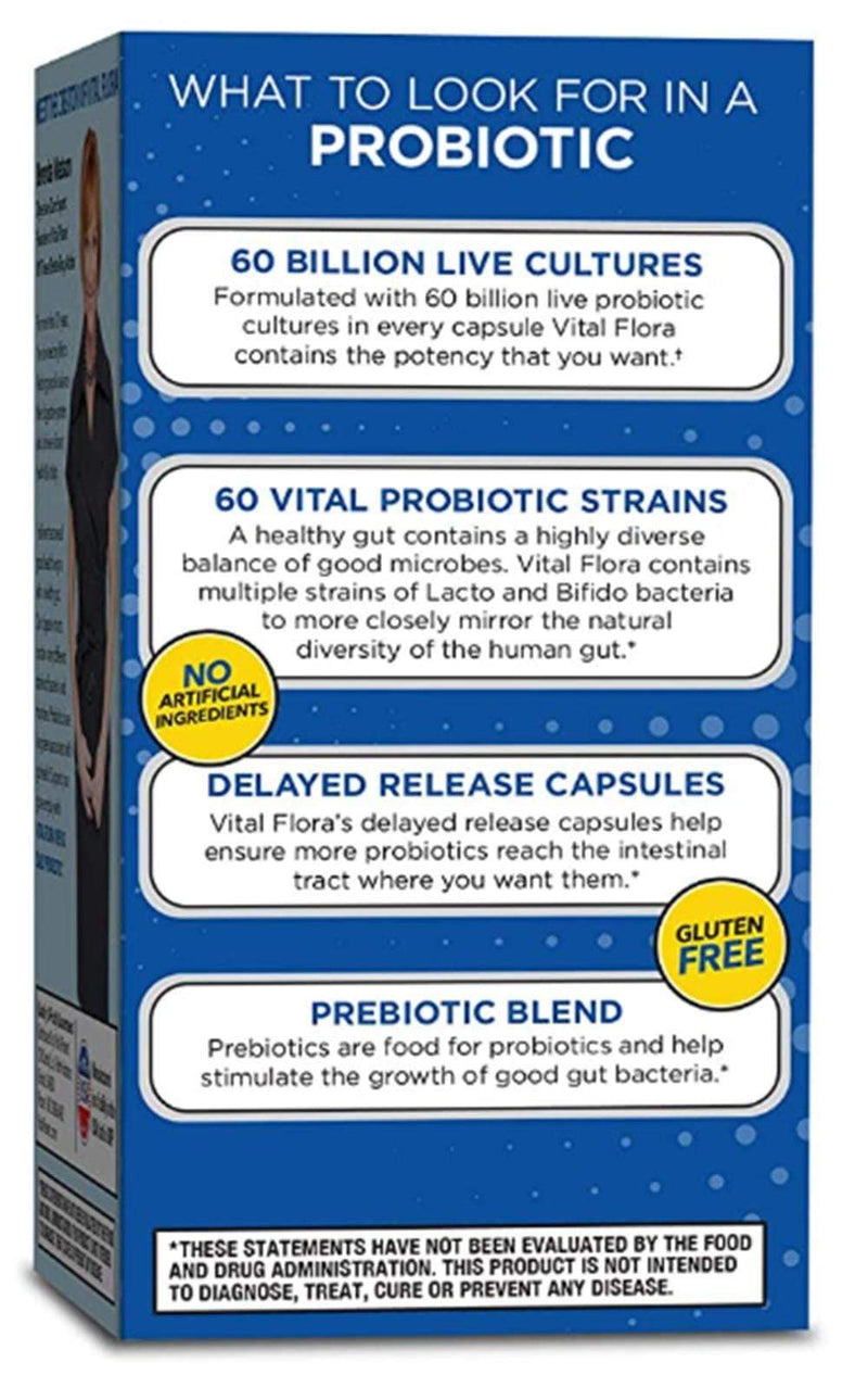 Vital Planet Vital Flora Pro 60 Billion 60 Strains -- 30 Vegetable Capsules